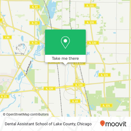 Mapa de Dental Assistant School of Lake County