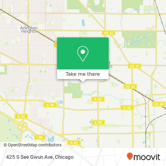 Mapa de 425 S See Gwun Ave