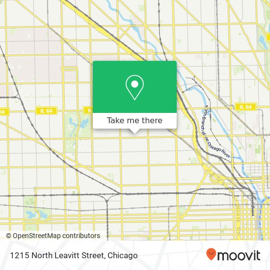 Mapa de 1215 North Leavitt Street