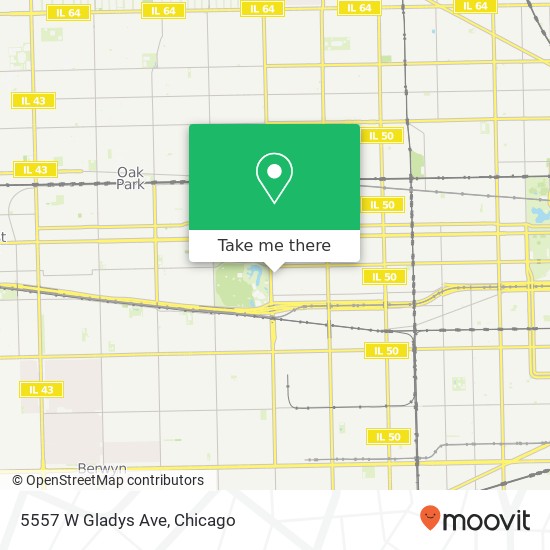 5557 W Gladys Ave map