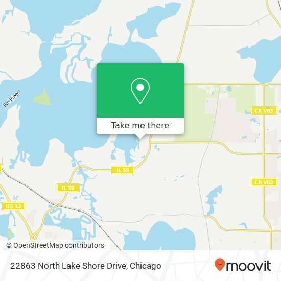 Mapa de 22863 North Lake Shore Drive