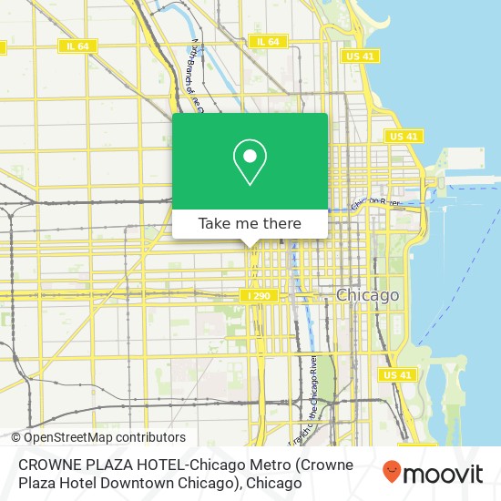 CROWNE PLAZA HOTEL-Chicago Metro (Crowne Plaza Hotel Downtown Chicago) map