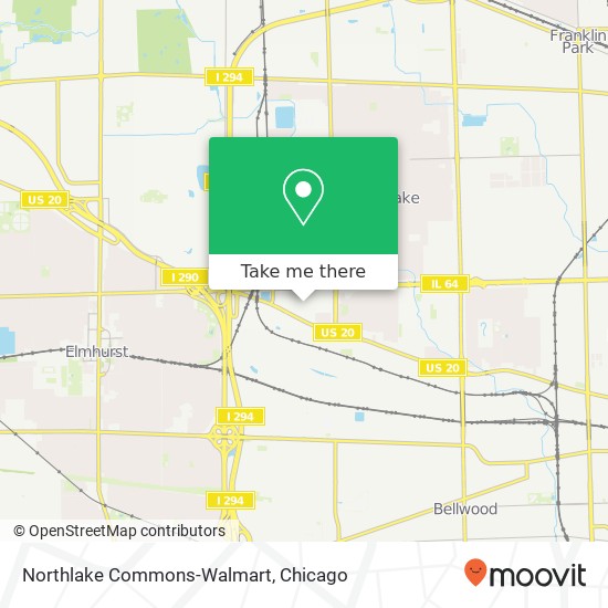 Northlake Commons-Walmart map