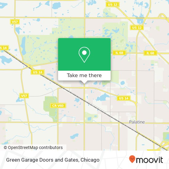 Green Garage Doors and Gates map