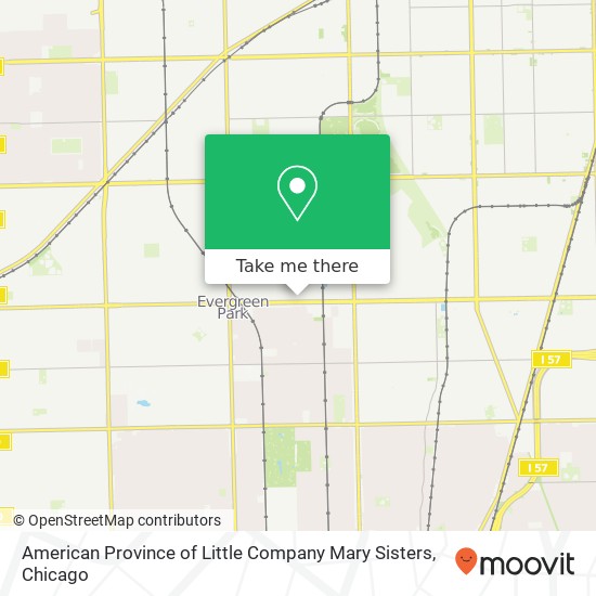 American Province of Little Company Mary Sisters map