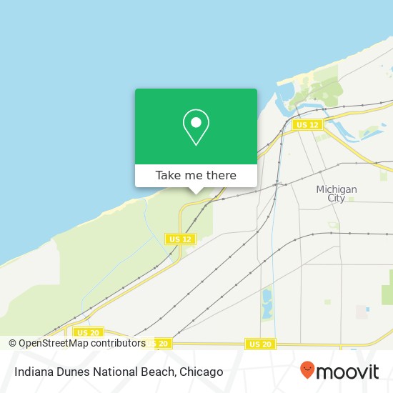 Indiana Dunes National Beach map