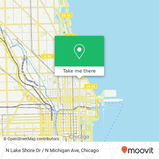 N Lake Shore Dr / N Michigan Ave map