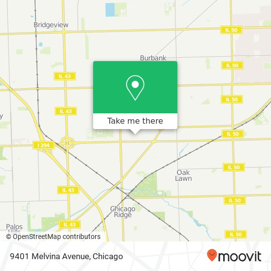 9401 Melvina Avenue map