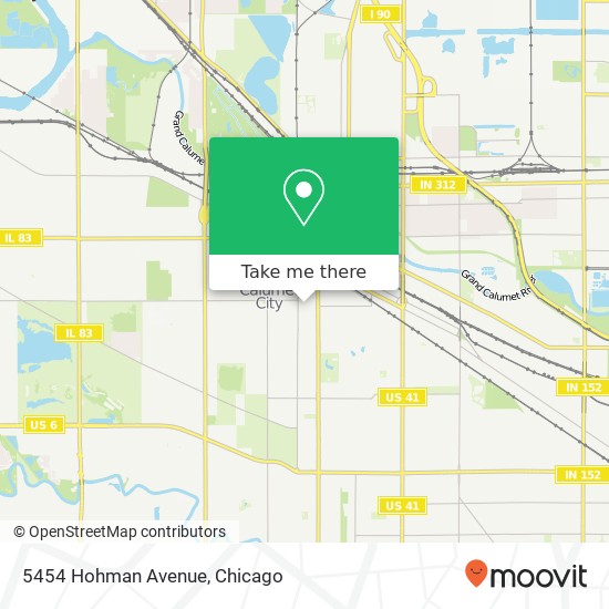 5454 Hohman Avenue map