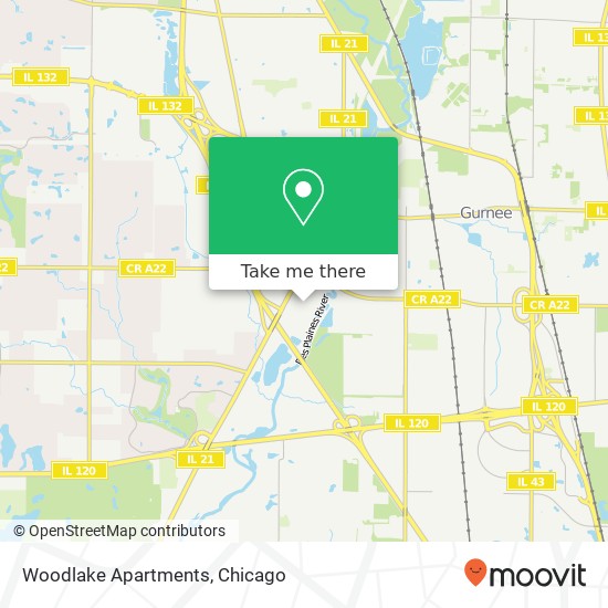 Mapa de Woodlake Apartments