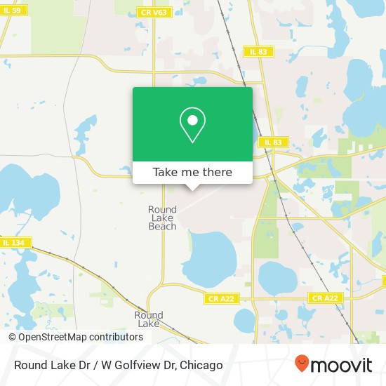 Mapa de Round Lake Dr / W Golfview Dr