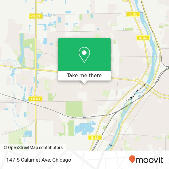 147 S Calumet Ave map