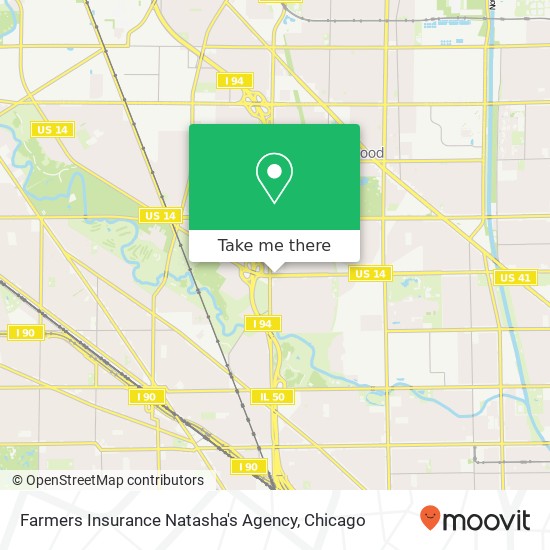 Farmers Insurance Natasha's Agency map