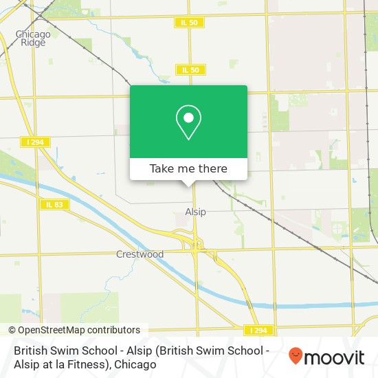 Mapa de British Swim School - Alsip (British Swim School - Alsip at la Fitness)