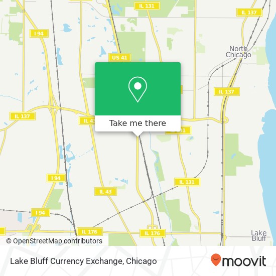 Mapa de Lake Bluff Currency Exchange