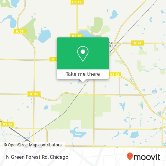 N Green Forest Rd map