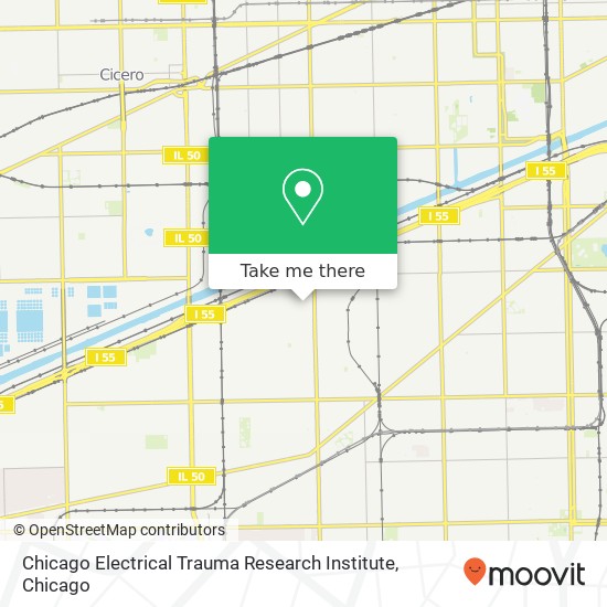 Mapa de Chicago Electrical Trauma Research Institute