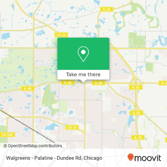 Mapa de Walgreens - Palatine - Dundee Rd