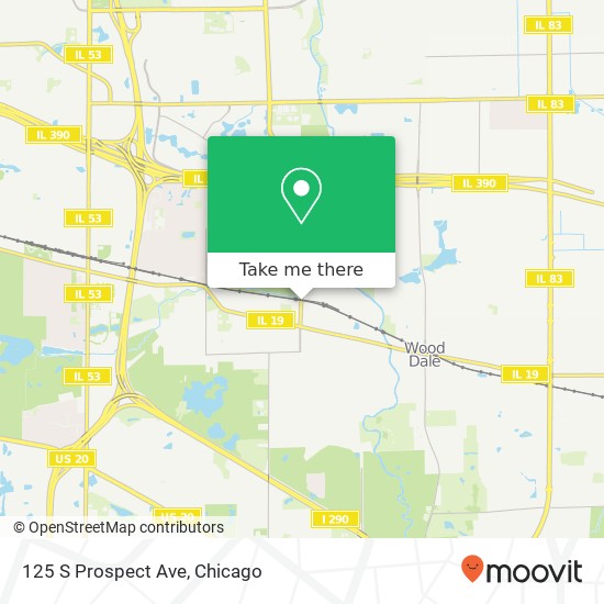 Mapa de 125 S Prospect Ave