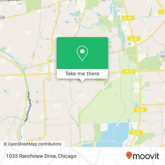 Mapa de 1035 Ranchview Drive