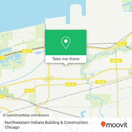 Northwestern Indiana Building & Construction map