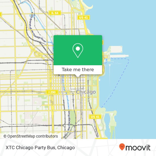 Mapa de XTC Chicago Party Bus