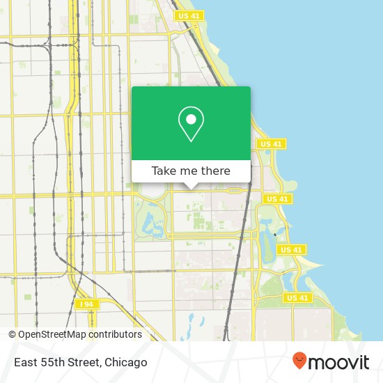 East 55th Street map