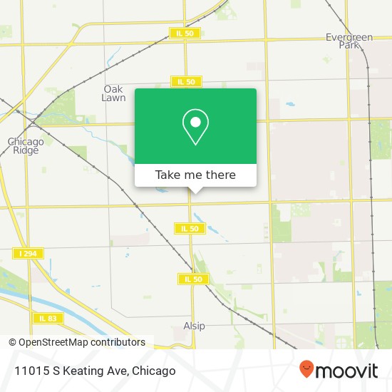 Mapa de 11015 S Keating Ave