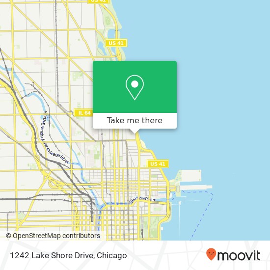 Mapa de 1242 Lake Shore Drive