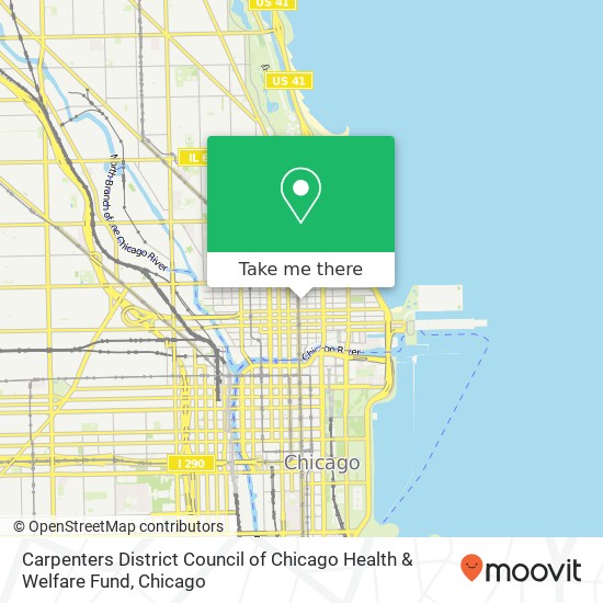 Carpenters District Council of Chicago Health & Welfare Fund map