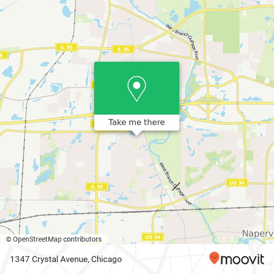Mapa de 1347 Crystal Avenue