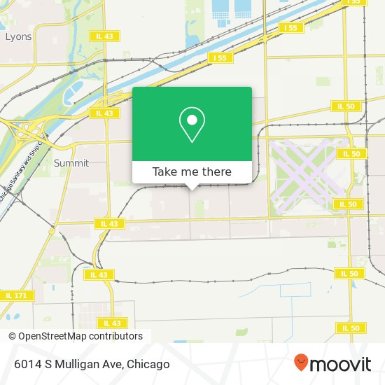 Mapa de 6014 S Mulligan Ave