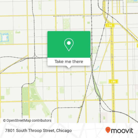 7801 South Throop Street map