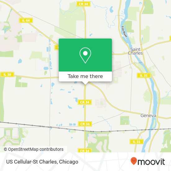 US Cellular-St Charles map