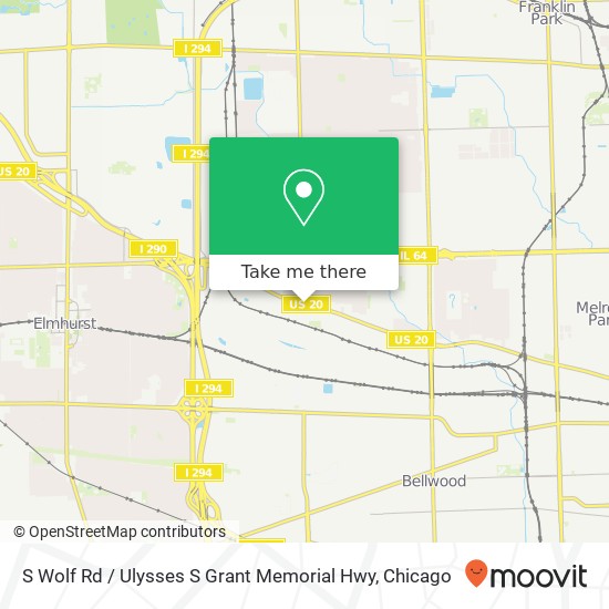 Mapa de S Wolf Rd / Ulysses S Grant Memorial Hwy