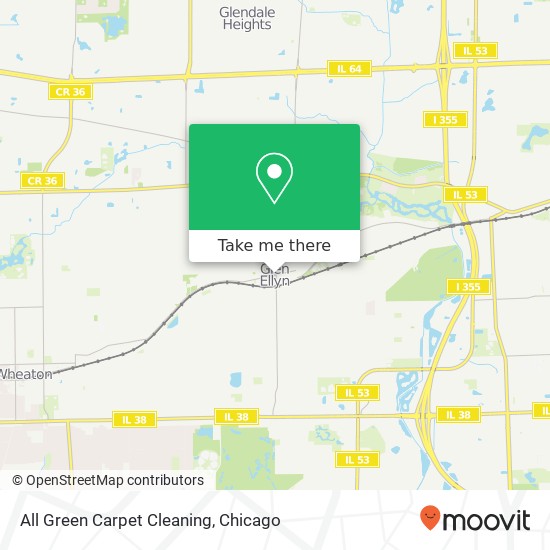 All Green Carpet Cleaning map