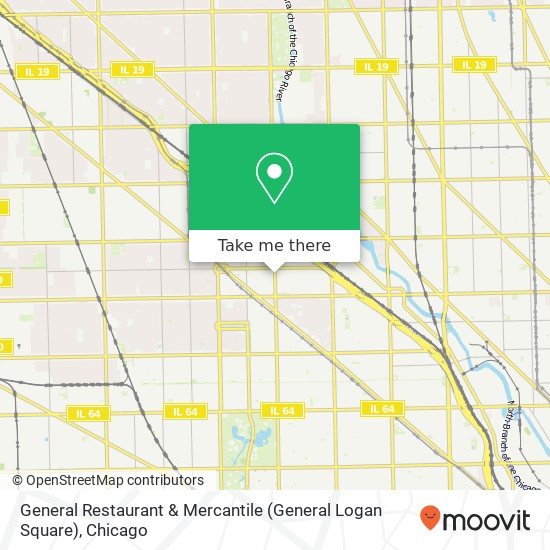 Mapa de General Restaurant & Mercantile (General Logan Square)