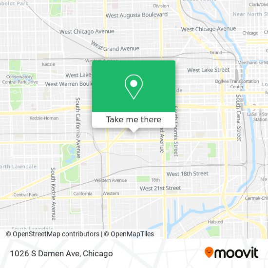 Mapa de 1026 S Damen Ave