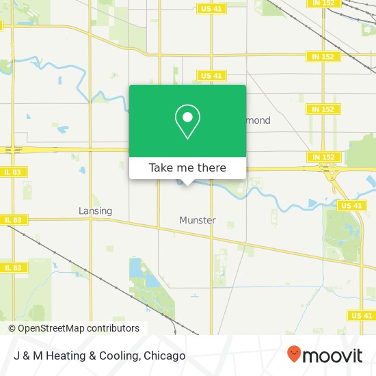 J & M Heating & Cooling map