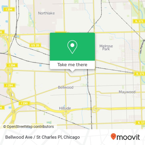 Mapa de Bellwood Ave / St Charles Pl