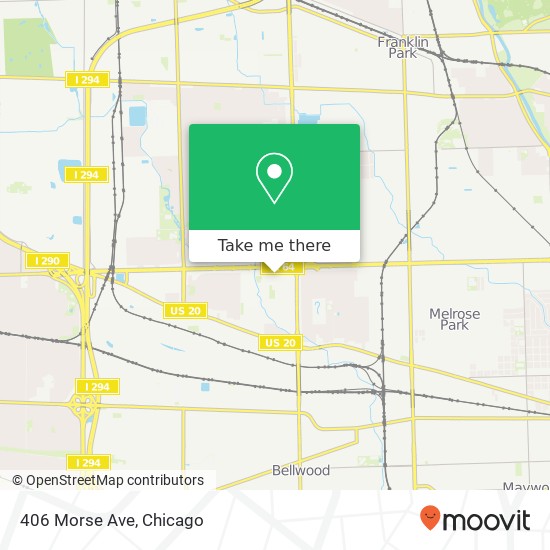 Mapa de 406 Morse Ave