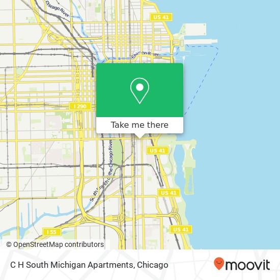 C H South Michigan Apartments map