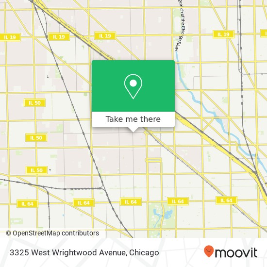 3325 West Wrightwood Avenue map