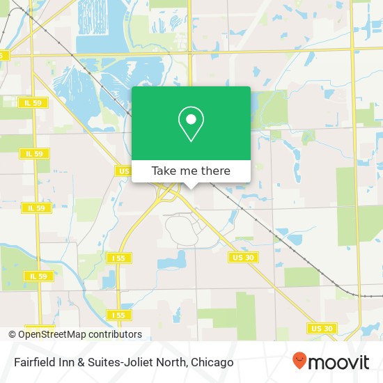Mapa de Fairfield Inn & Suites-Joliet North