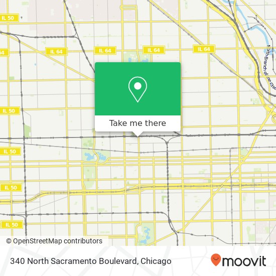 340 North Sacramento Boulevard map