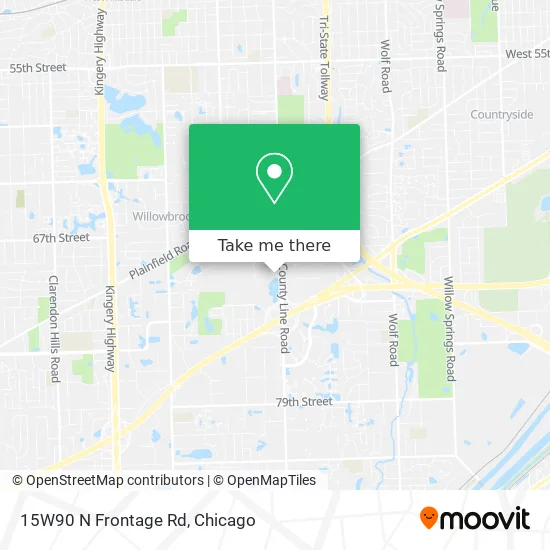 15W90 N Frontage Rd map