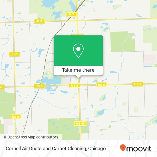 Mapa de Cornell Air Ducts and Carpet Cleaning