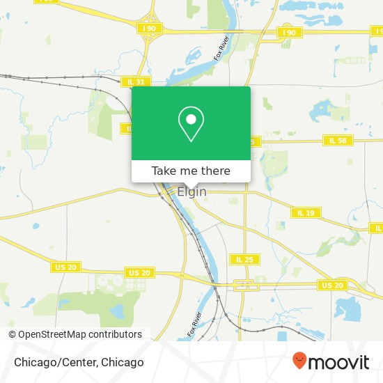 Mapa de Chicago/Center