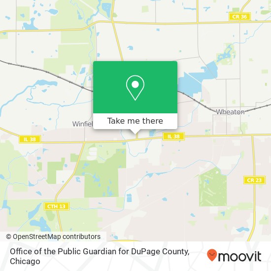 Office of the Public Guardian for DuPage County map