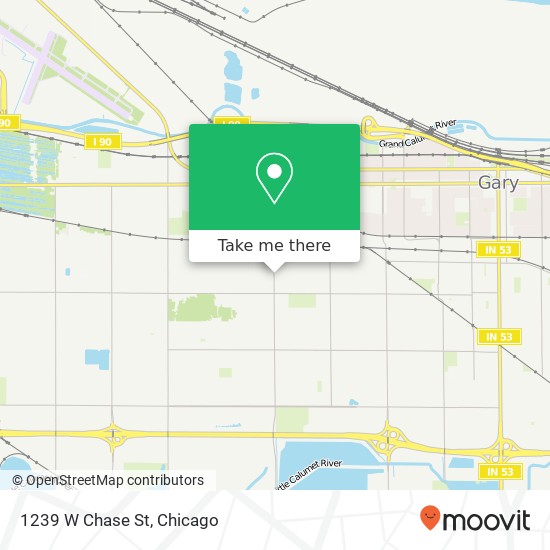 Mapa de 1239 W Chase St